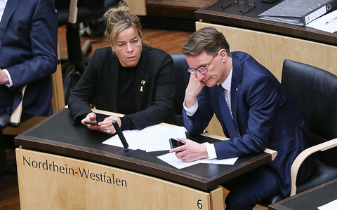 Mona Neubaur und Hendrik Wüst (Archiv) - Foto: via dts Nachrichtenagentur