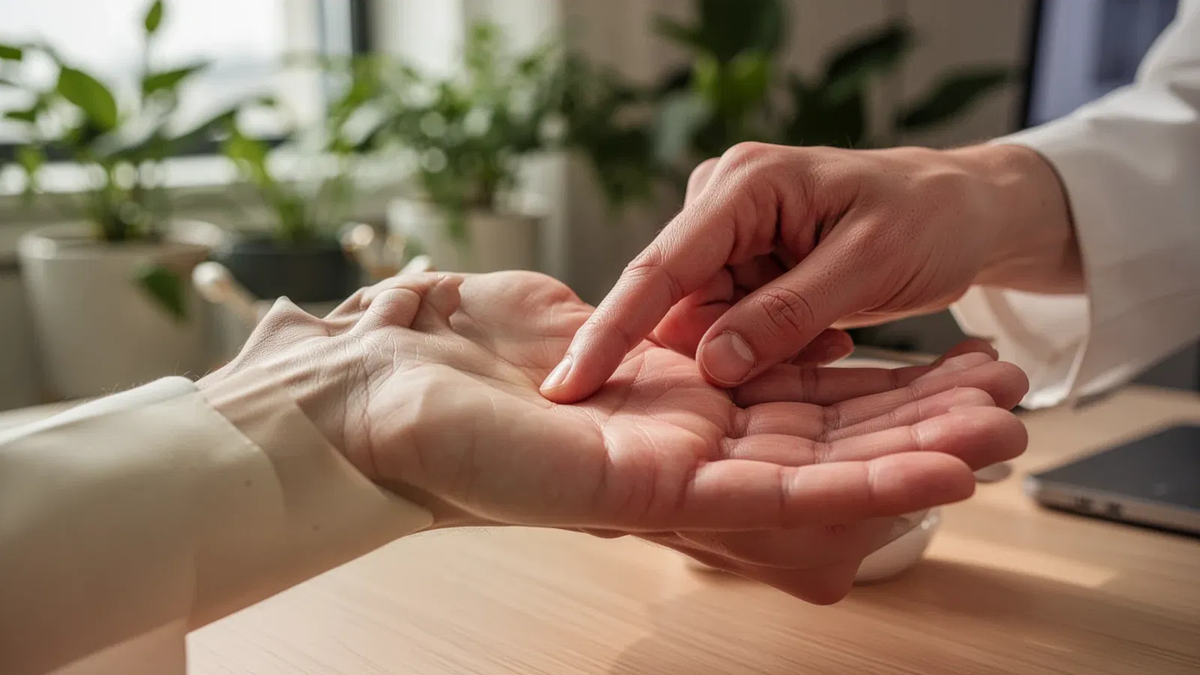 Akupressur-Punkt KS 8: Stresslinderung in der Handfläche - Foto: über boerse-global.de