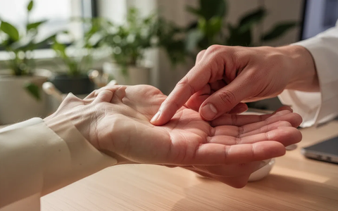 Akupressur-Punkt KS 8: Stresslinderung in der Handfläche - Foto: über boerse-global.de