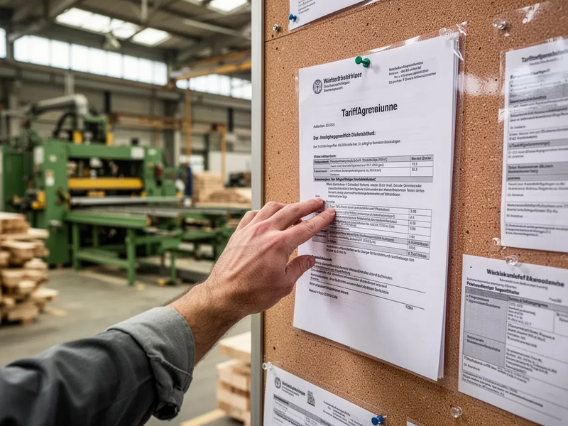 Tarifabschluss Holz- und Kunststoffindustrie tritt in Umsetzungsphase - Foto: über boerse-global.de