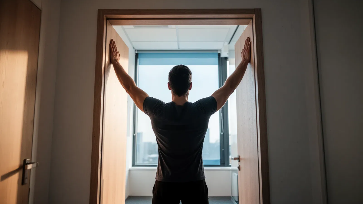 Türrahmen-Stretch bekämpft die 