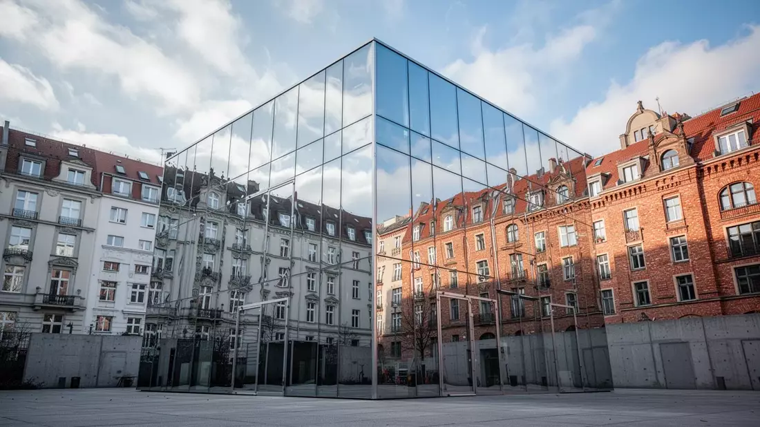 Glashaus-Pavillon: Spiegelfassade sorgt in Prenzlauer Berg für Diskussionen - Bild: über boerse-global.de