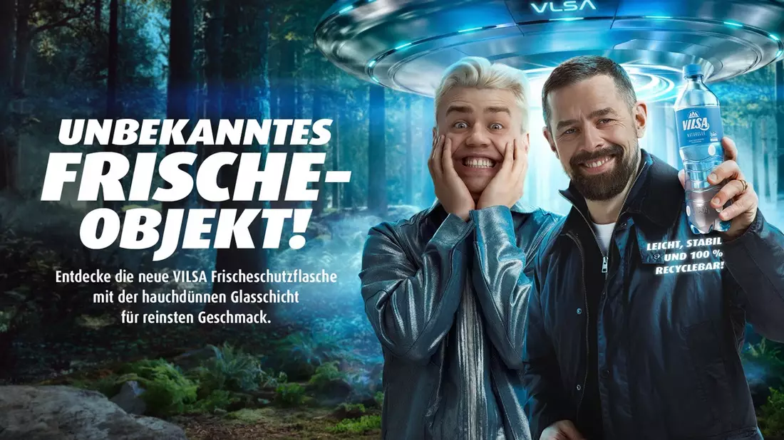 Unbekanntes Frischeobjekt: VILSA startet nationale Kampagne zur Frischeschutz-Technologie mit Klaas Heufer-Umlauf und Papaplatte - Bild: presseportal.de