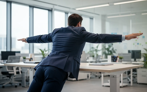 'Schwimmer'-Übung bekämpft den Büro-Rundrücken - Foto: über boerse-global.de