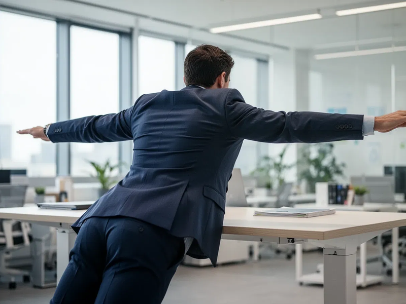 'Schwimmer'-Übung bekämpft den Büro-Rundrücken - Foto: über boerse-global.de