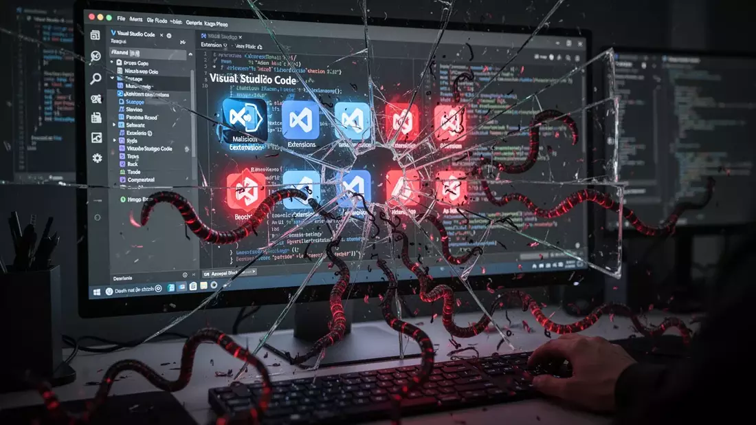GlassWorm-Malware greift Entwickler über VS Code-Erweiterungen an - Bild: über boerse-global.de