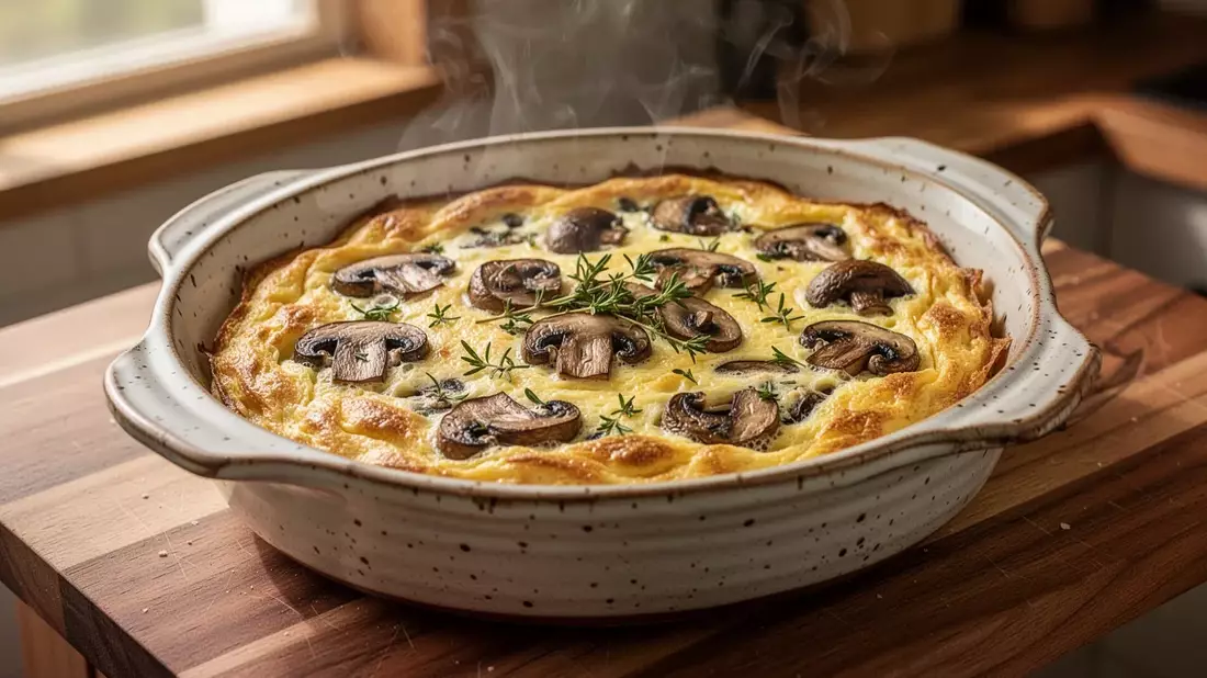 Ofen-Omelette: Der schnelle Familien-Hit mit Champignons - Bild: über boerse-global.de