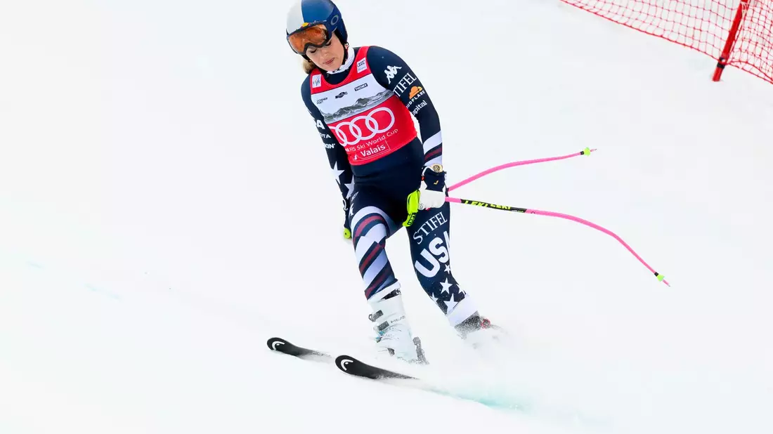 Sorgen ums Knie: Vonn stürzte vorigen Freitag in Crans-Montana. (Archivbild) - Bild: Jean-Christophe Bott/KEYSTONE/dpa
