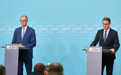 Friedrich Merz und Carsten Linnemann (Archiv) - Foto: via dts Nachrichtenagentur