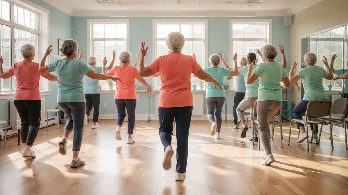 Aerobic-Gymnastik hält Senioren körperlich und geistig fit - Foto: über boerse-global.de