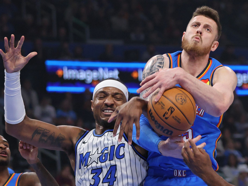 Isaiah Hartenstein schnappte sich gegen Orlando zehn Rebounds und erzielte erstmals ein Triple-Double. - Foto: Nate Billings/AP/dpa