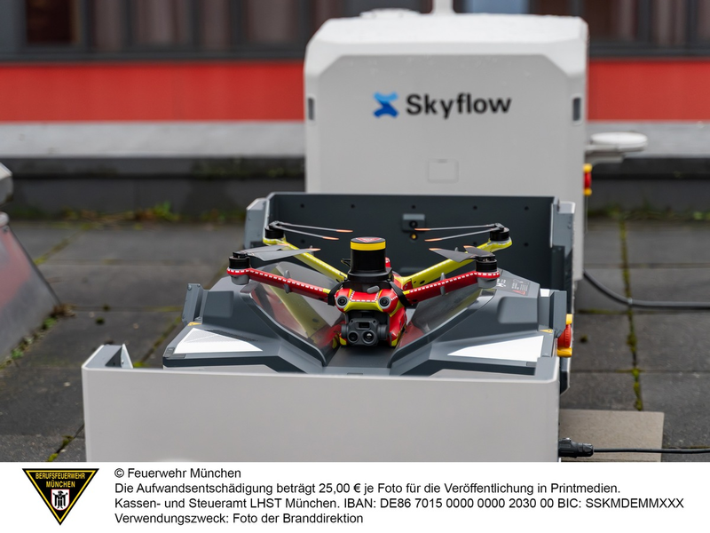 FW-M: Erfolgreicher Einsatz der automatisierten Drohnen (München) - Foto: presseportal.de