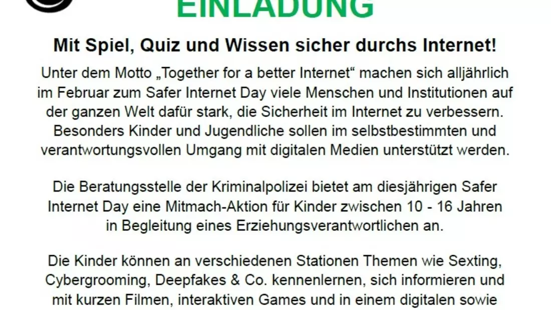 POL-COE: Kreis Coesfeld/Polizei lädt am Safer Internet Day zu einer Mitmach-Aktion für Kinder zwischen 10 - 16 Jahren ein - Bild: presseportal.de