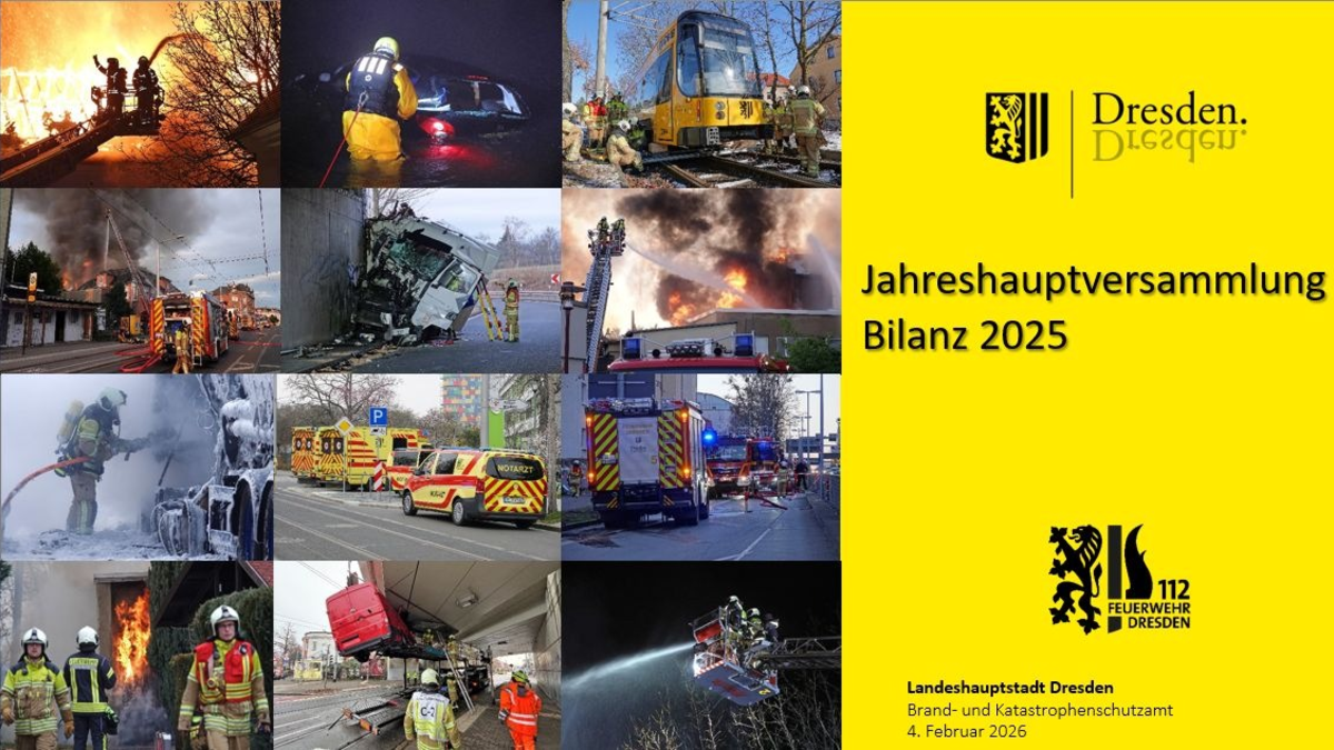 FW Dresden: Jahresbilanz 2025 der Feuerwehr Dresden - Foto: presseportal.de