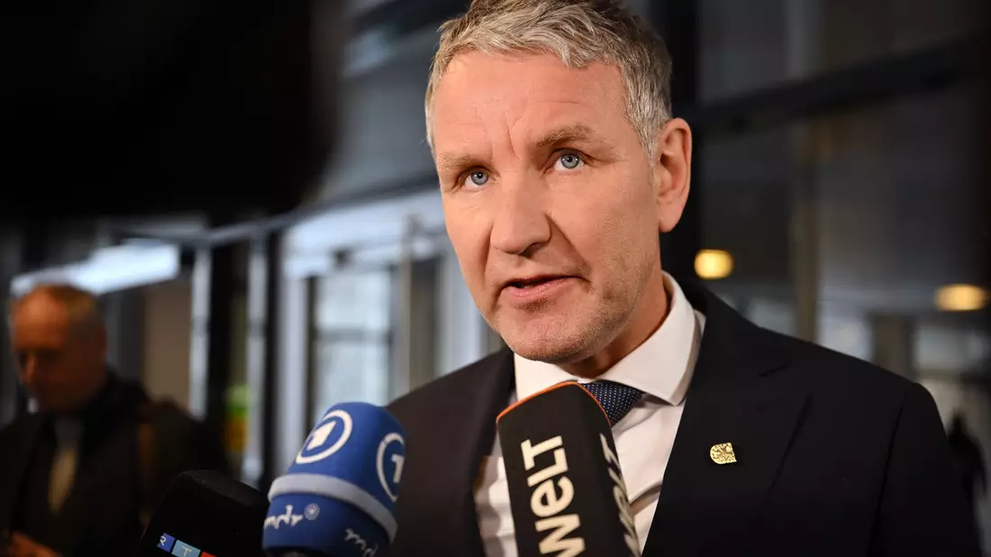 Thüringens AfD-Fraktionschef Björn Höcke im Thüringer Landtag.  - Bild: Martin Schutt/dpa