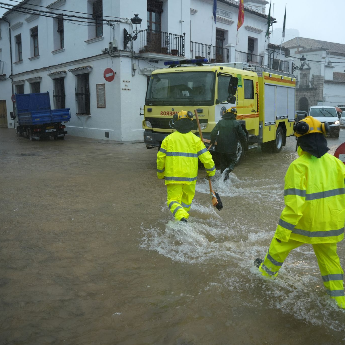 In der Region Cádiz standen auch viele Häuser infolge von Starkregen unter Wasser. - Foto: Joaquín Corchero/EUROPA PRESS/dpa