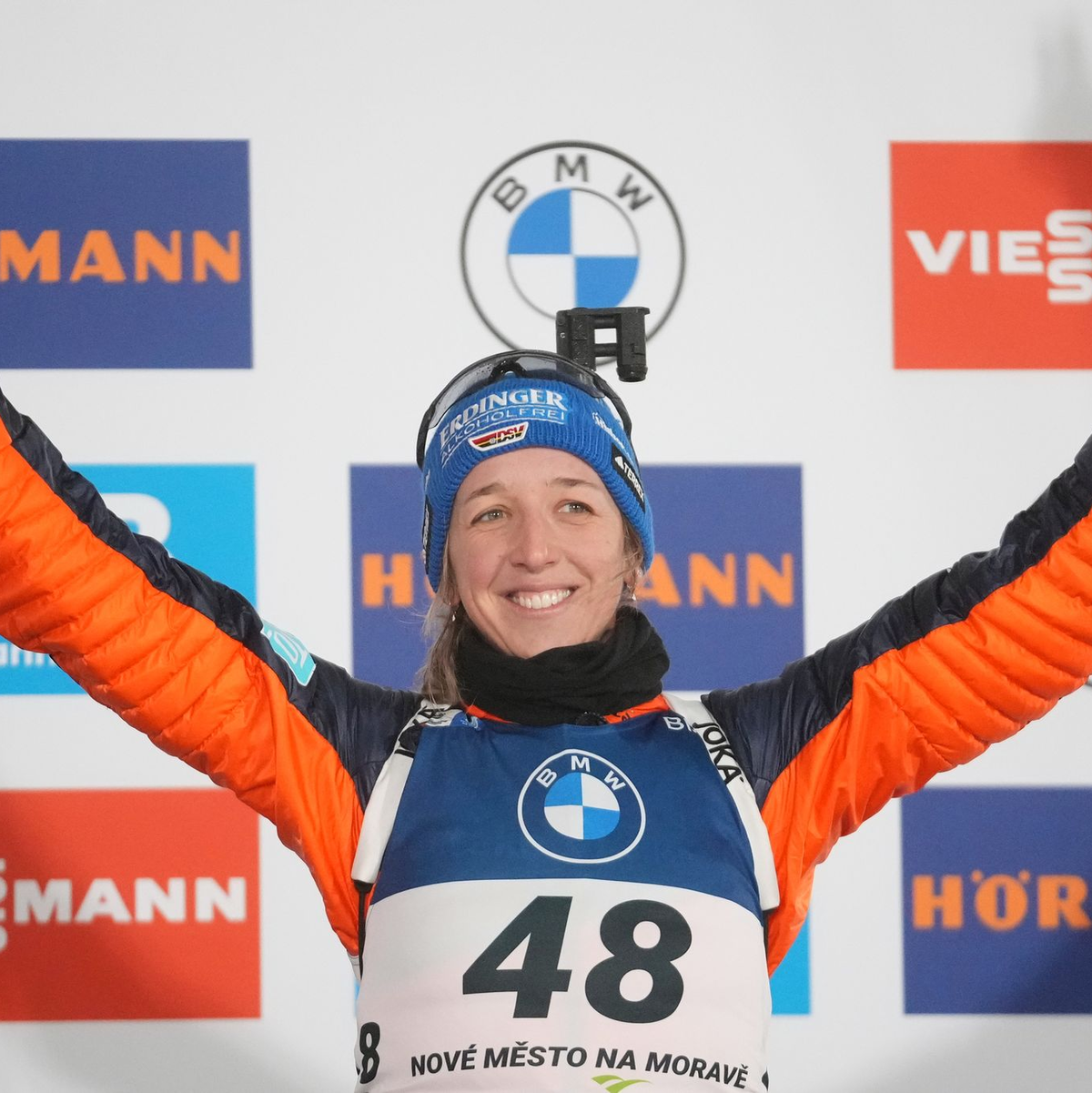 In Nove Mesto gab es für Preuß den einzigen Podestplatz in dieser Saison. (Archivbild) - Foto: Petr David Josek/AP/dpa
