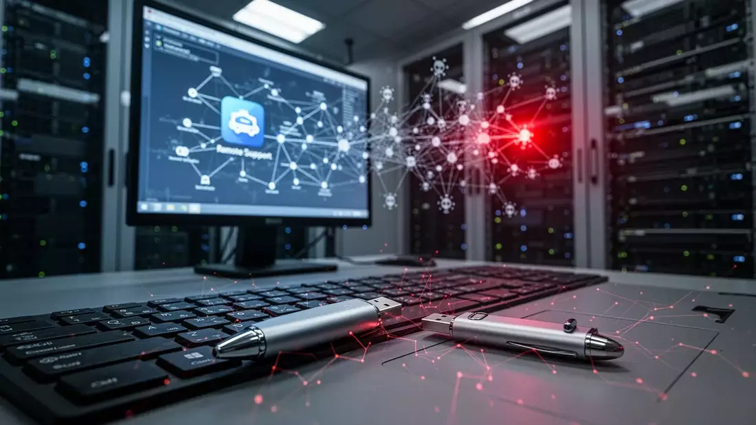 Cyberkriminelle kapern legale Fernwartungs-Tools Illustration mit AI erstellt übermittelt durch boerse-global.de