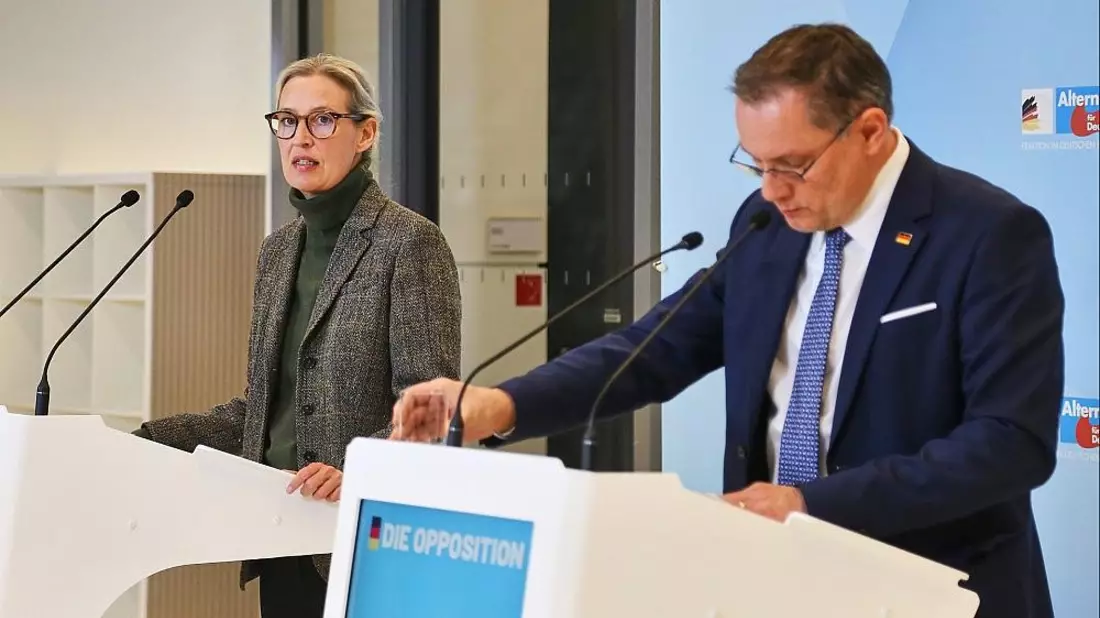 Alice Weidel und Tino Chrupalla (Archiv) - Bild: via dts Nachrichtenagentur