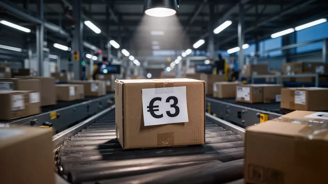 EU führt 3-Euro-Zoll auf Billig-Pakete ein Illustration mit AI erstellt übermittelt durch boerse-global.de