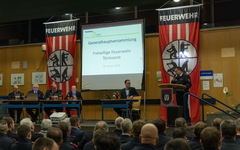 FW Tönisvorst: Generalhauptversammlung der Feuerwehr Tönisvorst - 402 Einsätze in 2025 - Foto: presseportal.de