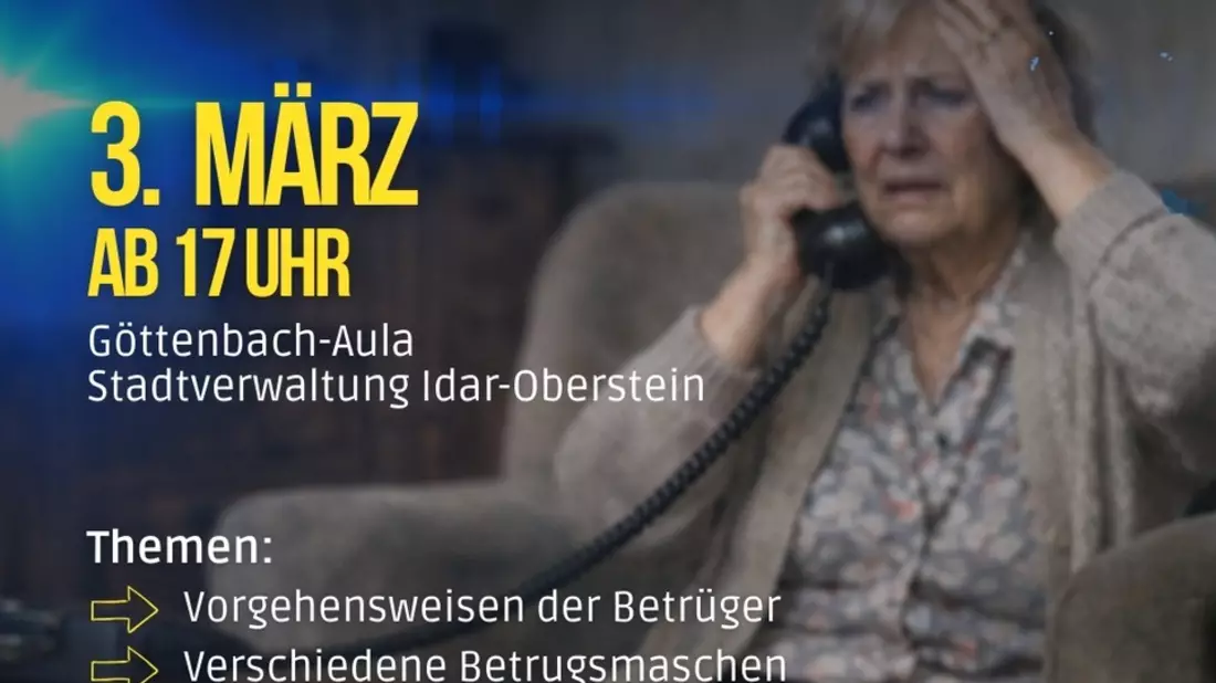 POL-PDTR: Präventionsveranstaltung zum Thema Schockanrufe in Idar-Oberstein - Gemeinsame Veranstaltung der Polizei und Stadt im Rahmen der Sicherheitspartnerschaft - Bild: presseportal.de