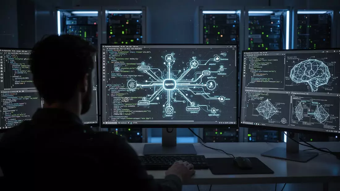 GitHub und GitLab starten Ära der autonomen KI-Agenten Illustration mit AI erstellt übermittelt durch boerse-global.de
