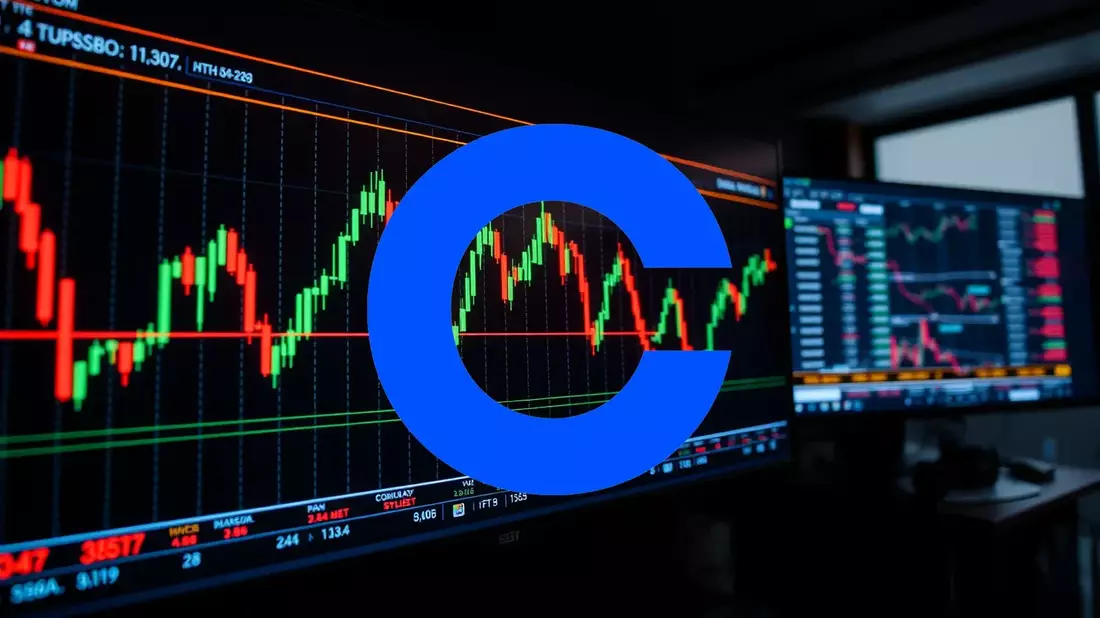 La acción de Coinbase se desploma ante la tormenta cripto Illustration mit AI erstellt übermittelt durch boerse-global.de