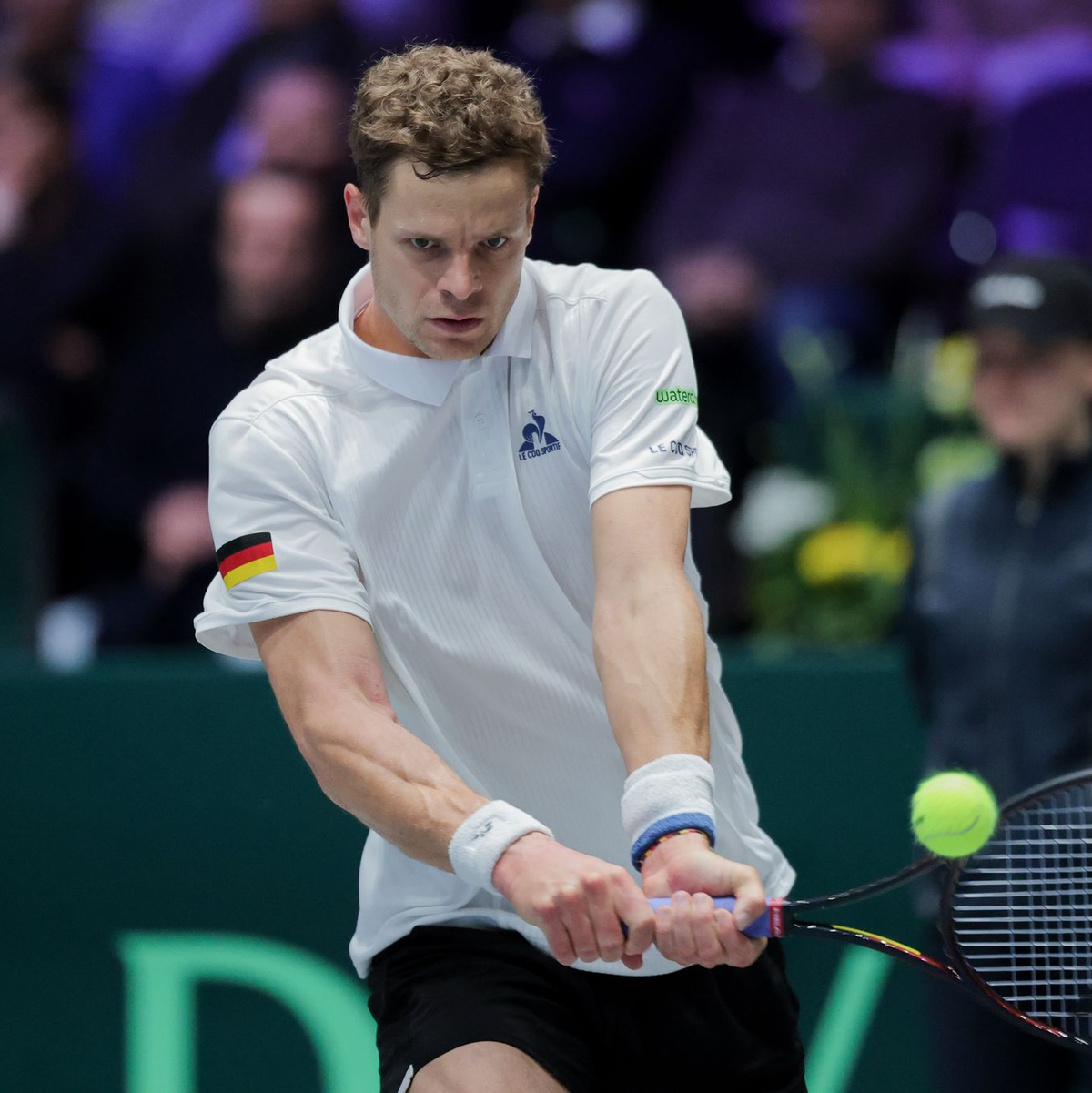 Yannick Hanfmann brachte die deutschen Tennis-Herren mit 1:0 in Führung. - Foto: Rolf Vennenbernd/dpa