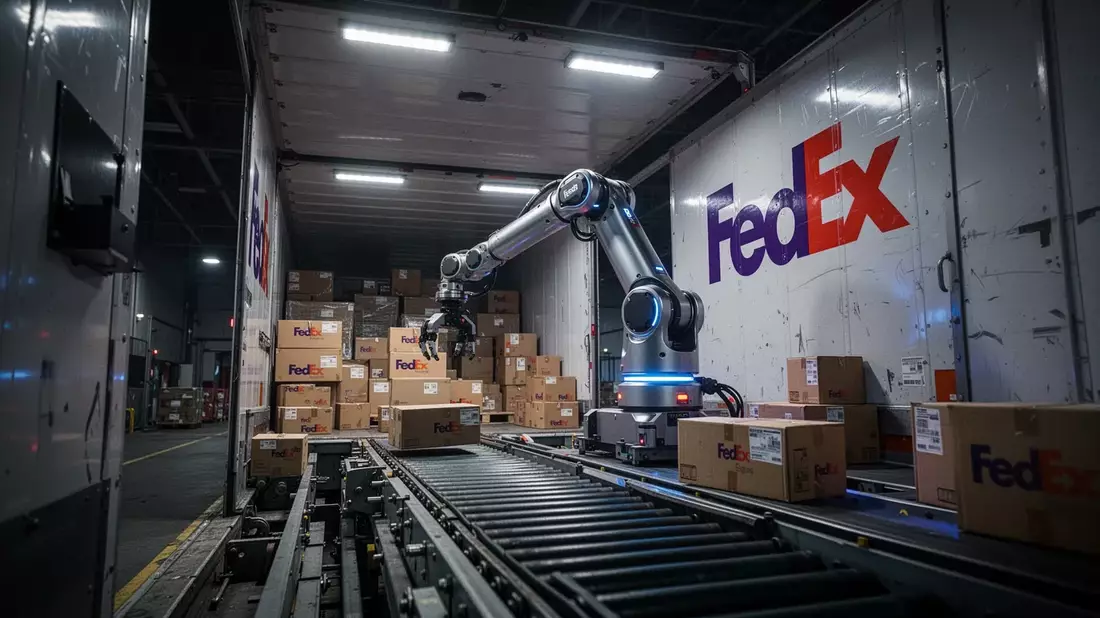 FedEx setzt auf Roboter „Scoop“ für automatische LKW-Entladung - Bild: über boerse-global.de