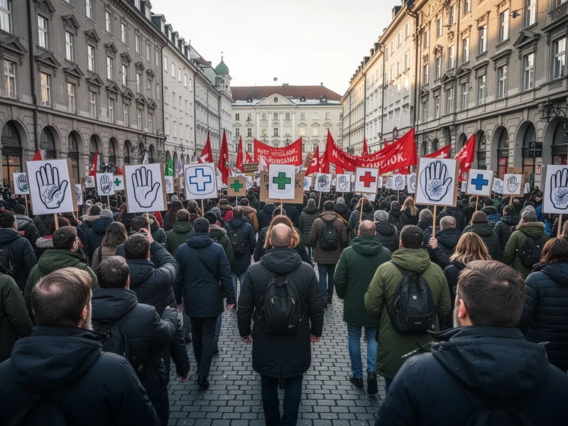 Pflegeprotest in Graz: Tausende kämpfen gegen Kürzungspläne - Foto: über boerse-global.de