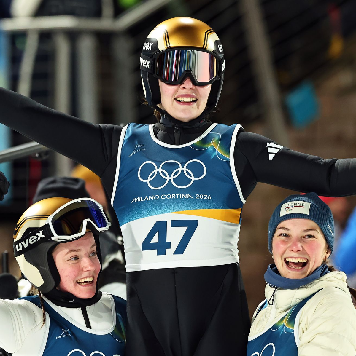Die Norwegerin Anna Odine Stroem holte überraschend Gold. - Foto: Daniel Karmann/dpa