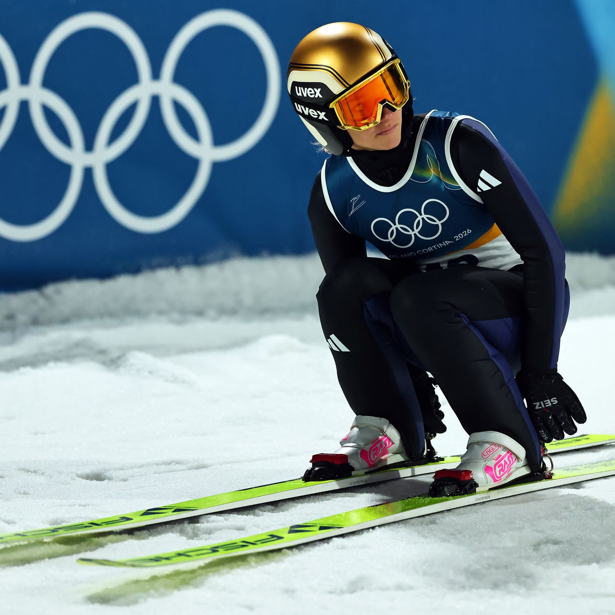 Katharina Schmid zeigte nicht ihre beste Leistung. - Foto: Daniel Karmann/dpa