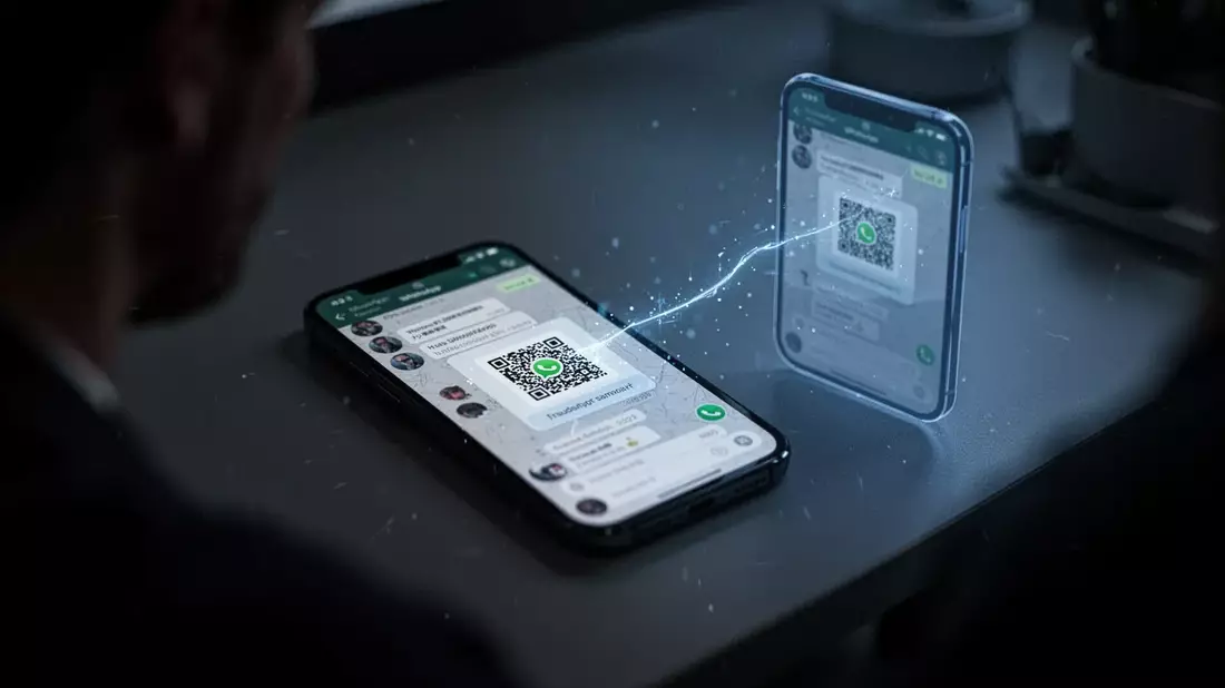 WhatsApp: Ghost Pairing-Angriff kapert Konten per Social Engineering Illustration mit AI erstellt übermittelt durch boerse-global.de