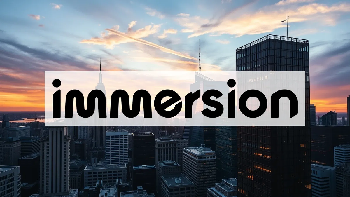 Immersion Stock: Gauging Momentum in a Shifting Tech Landscape - Foto: über boerse-global.de