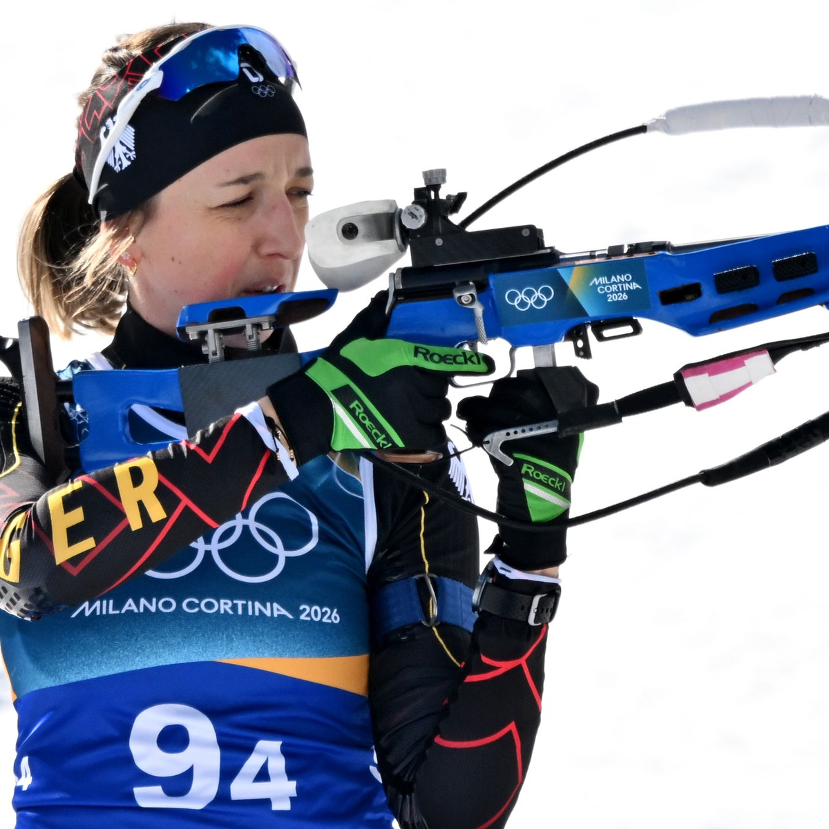 Schlussläuferin Franziska Preuß patzte am Schießstand. - Foto: Hendrik Schmidt/dpa