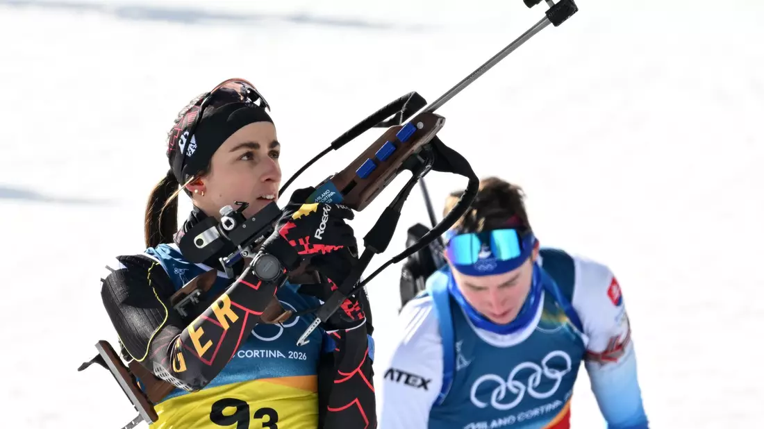 Vanessa Voigt überzeugte mit einer tadellosen Schießleistung. - Bild: Hendrik Schmidt/dpa