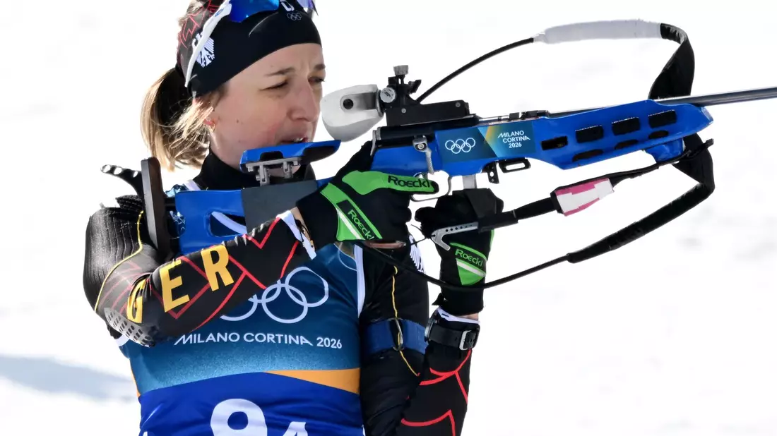 Franziska Preuß musste einmal in die Strafrunde. - Bild: Hendrik Schmidt/dpa