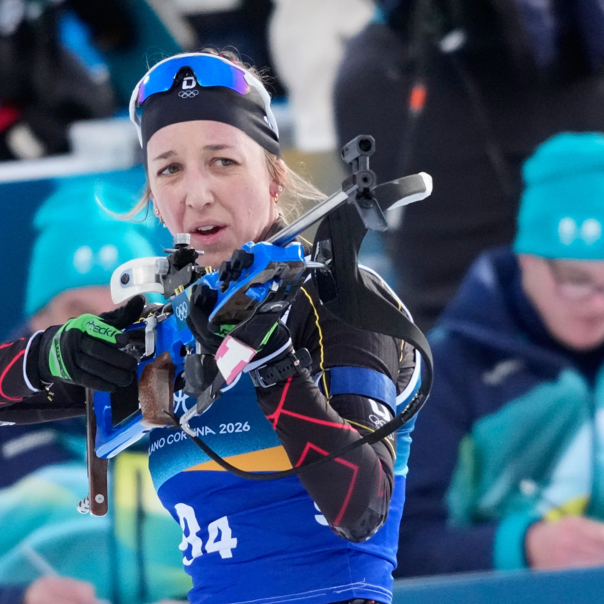 Franziska Preuß musste einmal in die Strafrunde. - Foto: David J. Phillip/AP/dpa