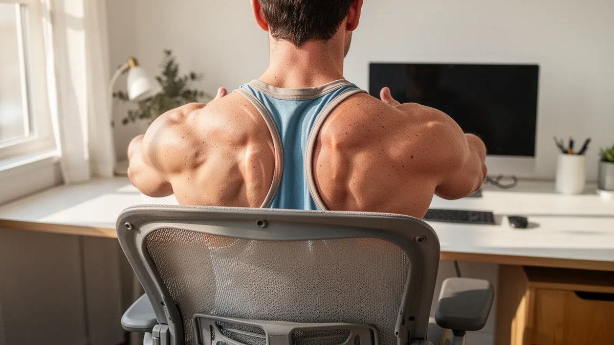 Schulterblatt-Retraktion bekämpft den Büro-Nacken - Foto: über boerse-global.de