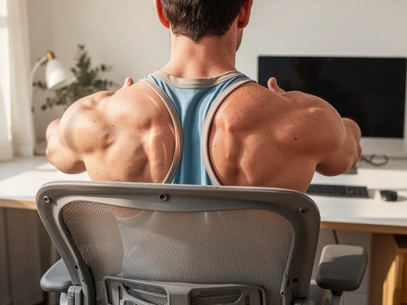 Schulterblatt-Retraktion bekämpft den Büro-Nacken - Foto: über boerse-global.de
