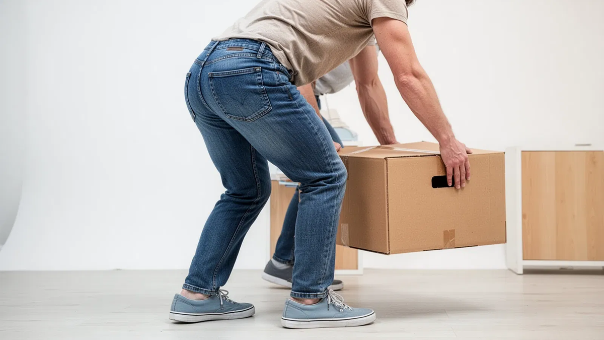 Knie-Hüft-Strategie: So heben Sie schwere Lasten rückenschonend - Foto: über boerse-global.de