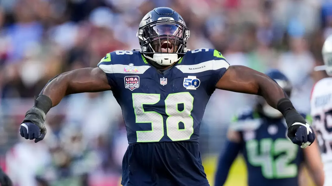 Die Seattle Seahawks mit Verteidiger Derick Hall dürfen jubeln.  - Bild: Morry Gash/AP/dpa