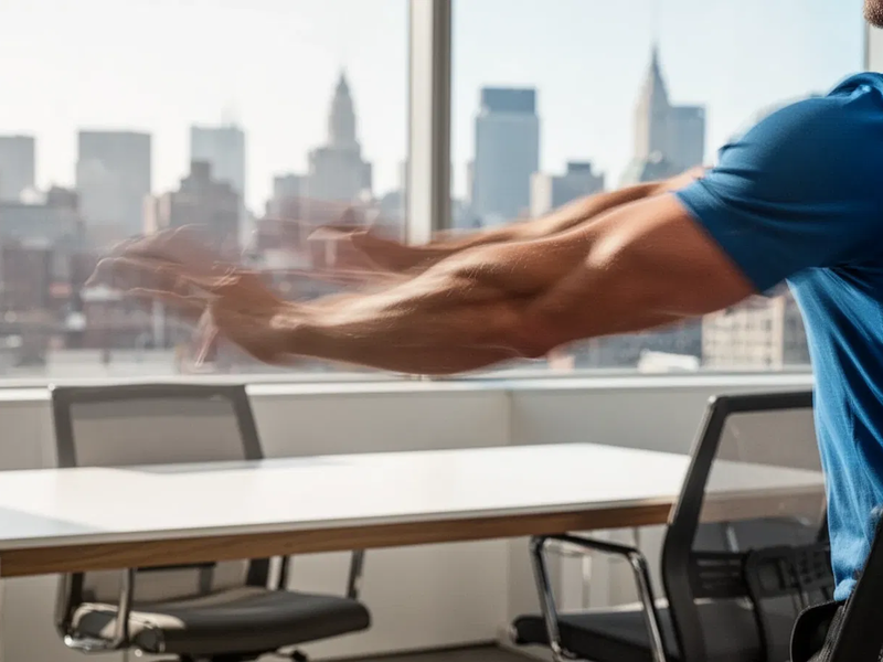 Froböses Hacker-Übung bekämpft das Büro-Sitzen in 30 Sekunden - Foto: über boerse-global.de