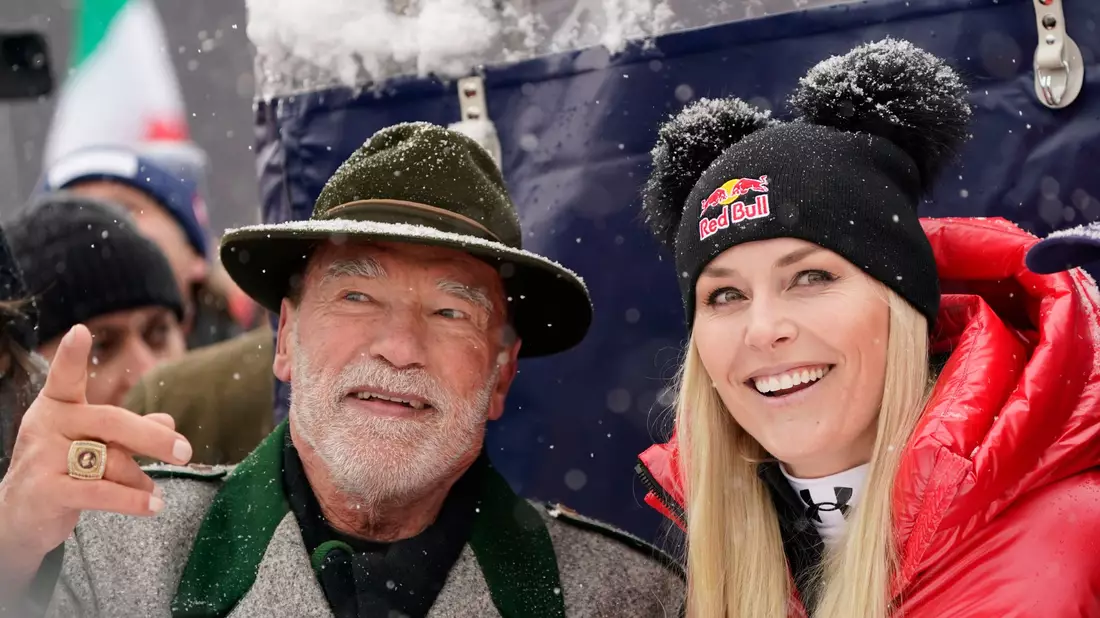 Arnold Schwarzenegger und Lindsey Vonn sind befreundet. (Archivbild) - Bild: Giovanni Auletta/AP/dpa