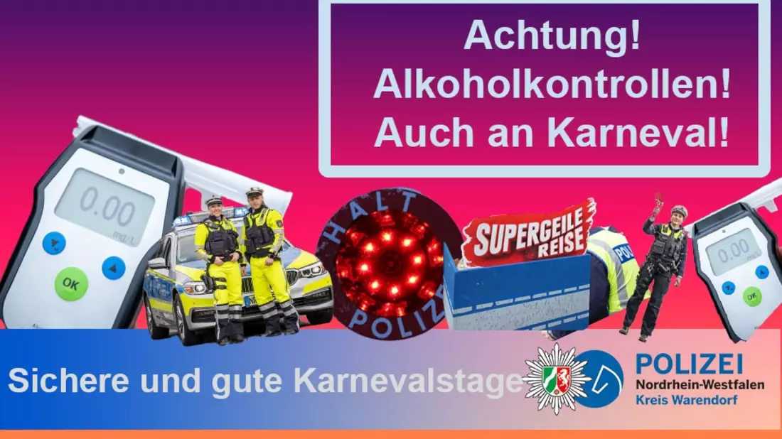 POL-WAF: Kreis Warendorf. Jecke und närrische Tage - Polizei auf Karnevalstage vorbereitet - Bild: presseportal.de