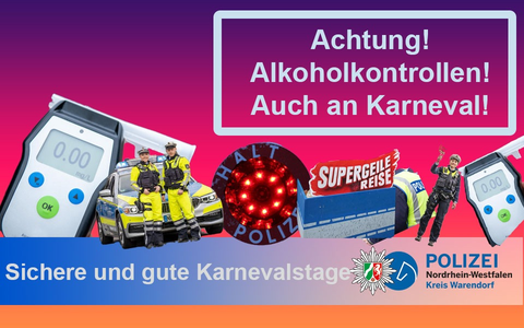POL-WAF: Kreis Warendorf. Jecke und närrische Tage - Polizei auf Karnevalstage vorbereitet - Foto: presseportal.de