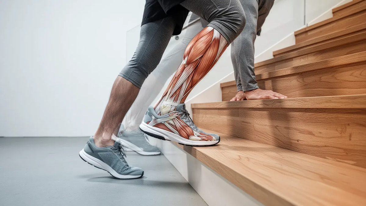Waden-Dehnung an der Stufe: Das Comeback der Treppenstufe - Foto: über boerse-global.de