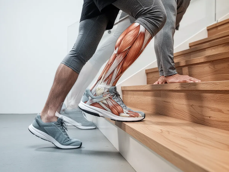 Waden-Dehnung an der Stufe: Das Comeback der Treppenstufe - Foto: über boerse-global.de