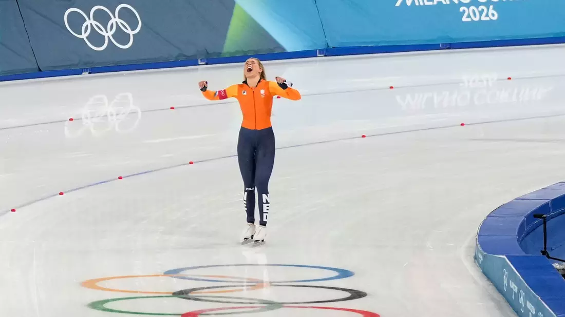 Krönte sich mit dem Olympiasieg: Jutta Leerdam. - Bild: David J. Phillip/AP/dpa